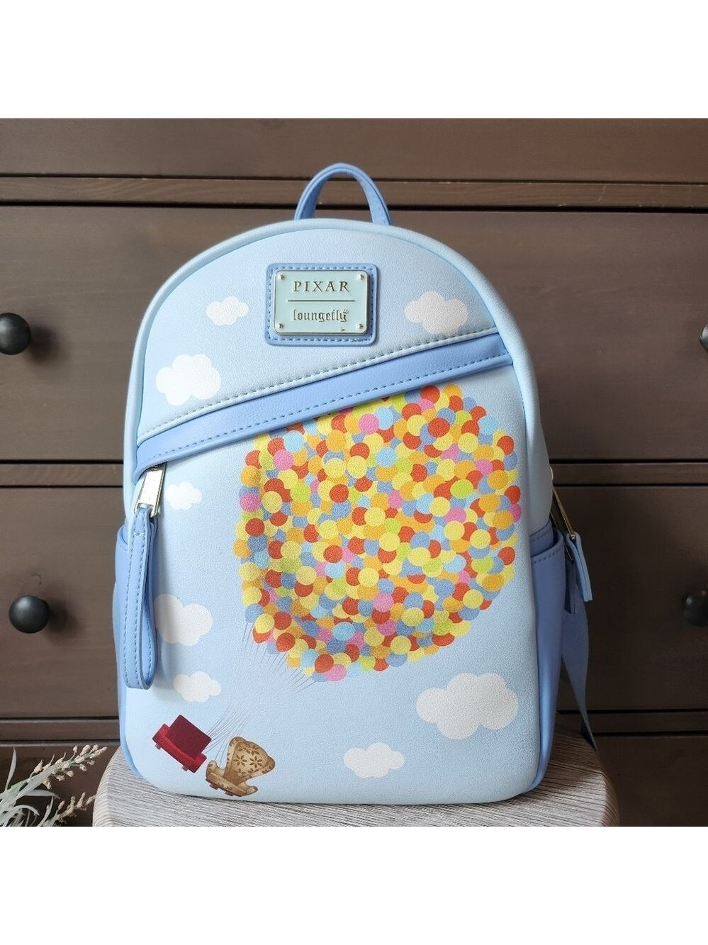 Loungefly Pixar Up Blue Balloon Adventure Backpack Box Lunch Exclusive